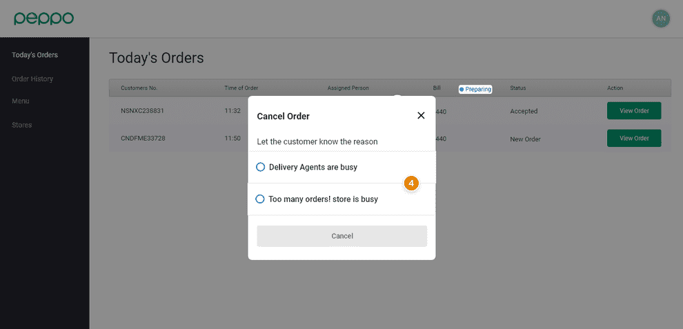 12 reason for cancel