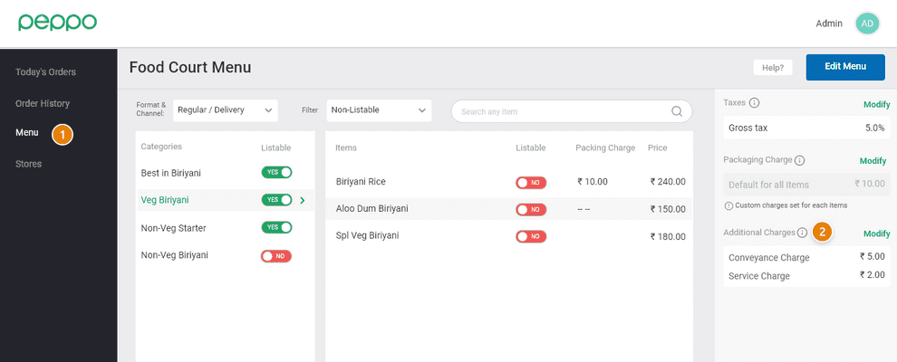 add additional charges