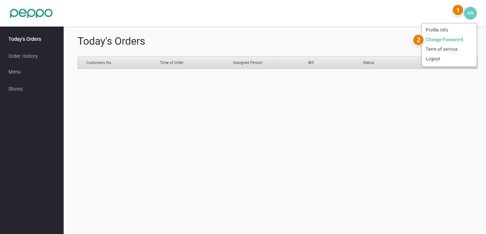 change the login password